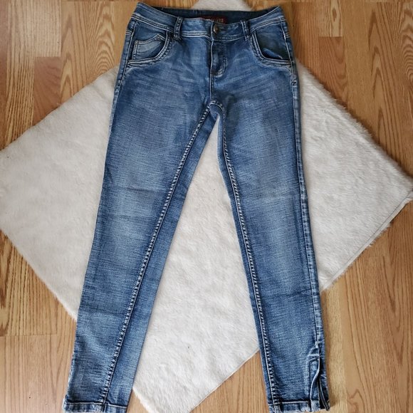 JOU JOU PREMIUM DENIM ANKLE ZIP STUD POCKET SKINNY JEANS - Picture 2 of 7